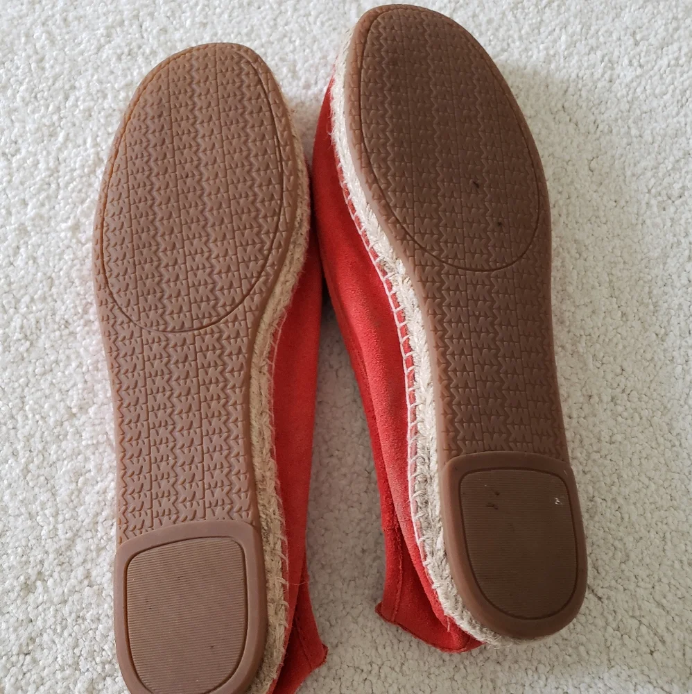 Michael Kors Orange Suede Logo Espadrilles sz8.5